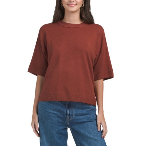 CYRUS Russet Elbow Sleeve Raglan Sweater - Picture 1 of 2